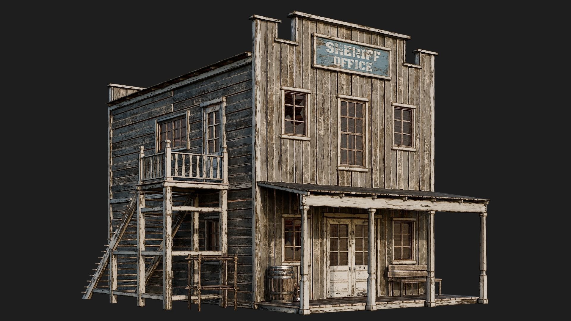 WILD WEST - 50 BUILDINGS 4K WESTERN PACK NEW Low-poly 3D model_41