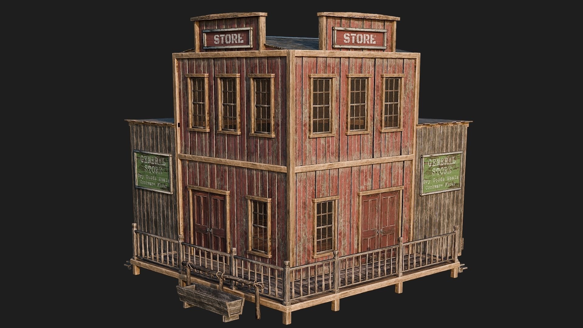 WILD WEST - 50 BUILDINGS 4K WESTERN PACK NEW Low-poly 3D model_56