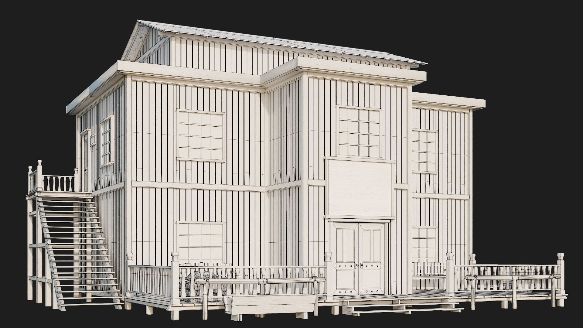 WILD WEST - 50 BUILDINGS 4K WESTERN PACK NEW Low-poly 3D model_91