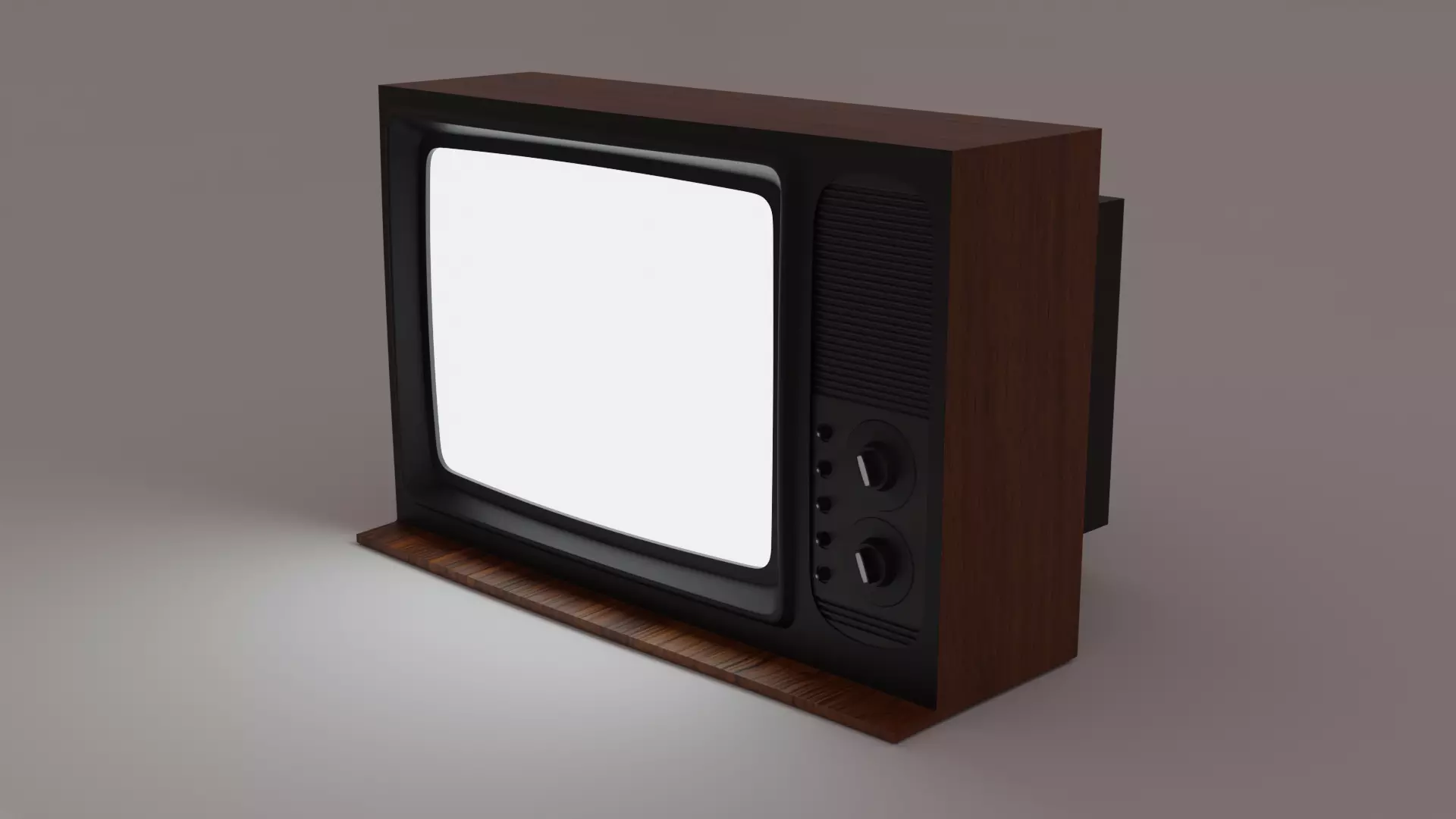 Vintage Retro Television 3D model_0
