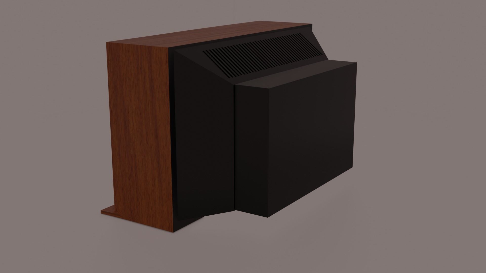 Vintage Retro Television 3D model_2