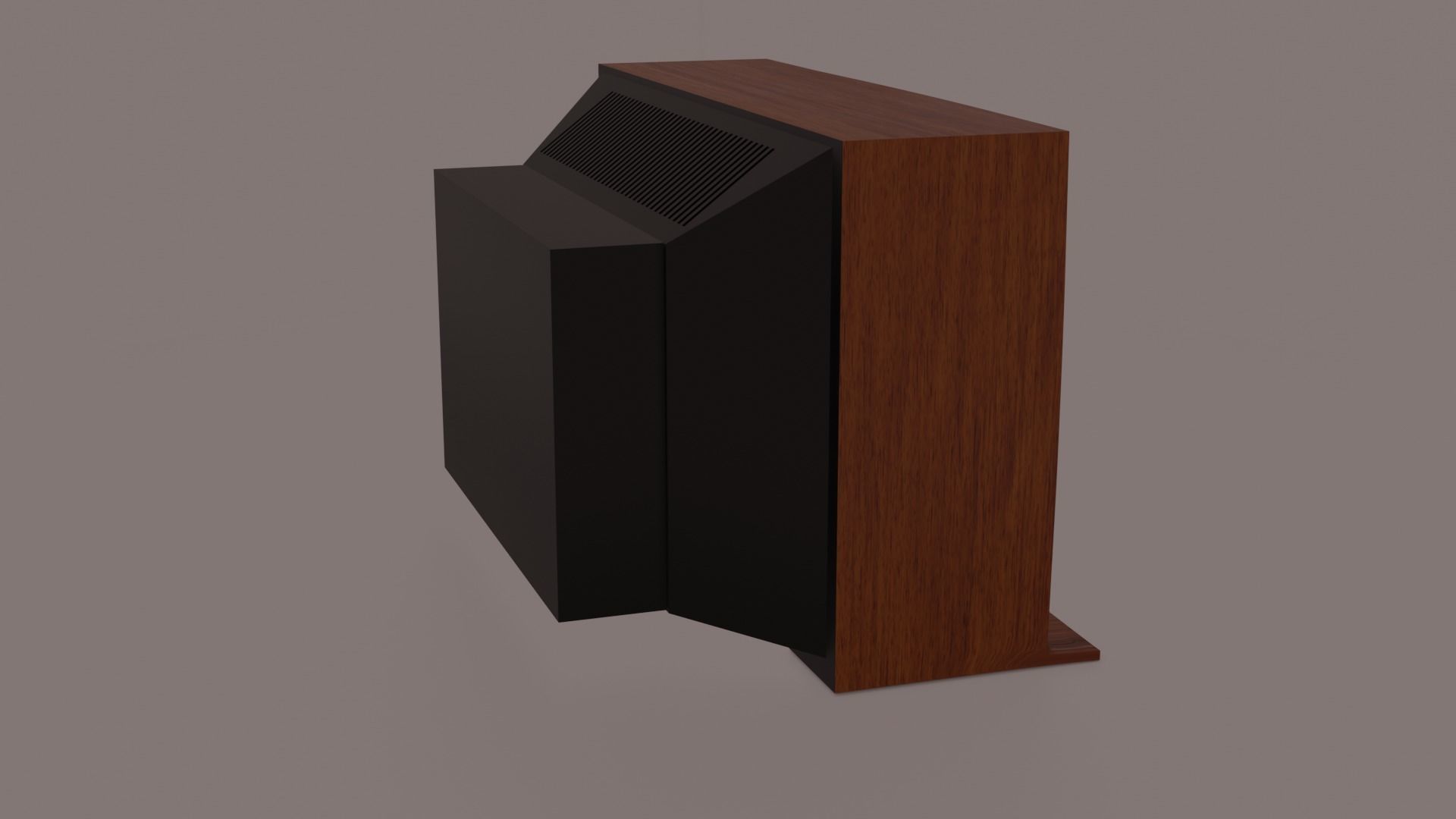 Vintage Retro Television 3D model_5