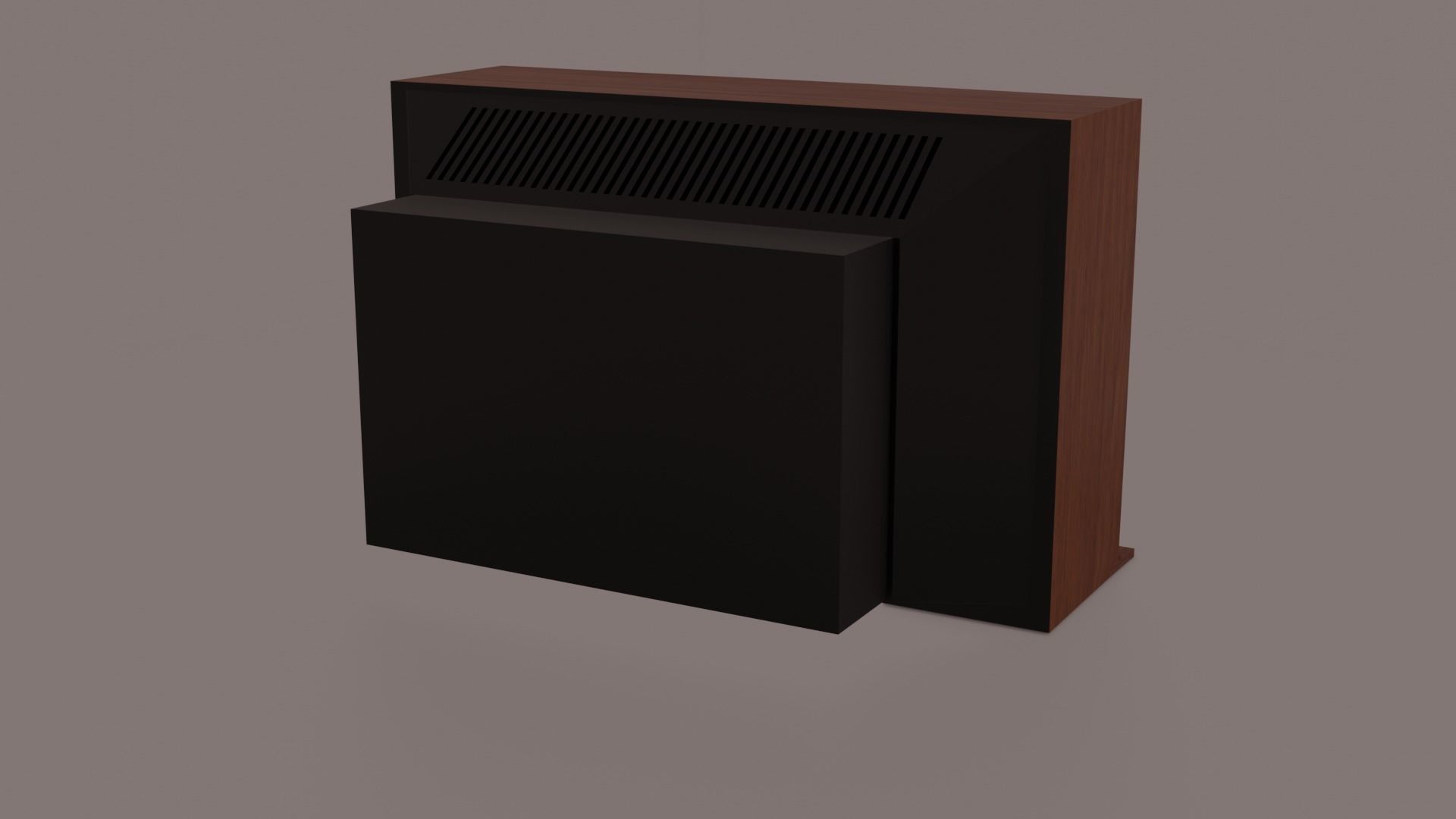 Vintage Retro Television 3D model_4