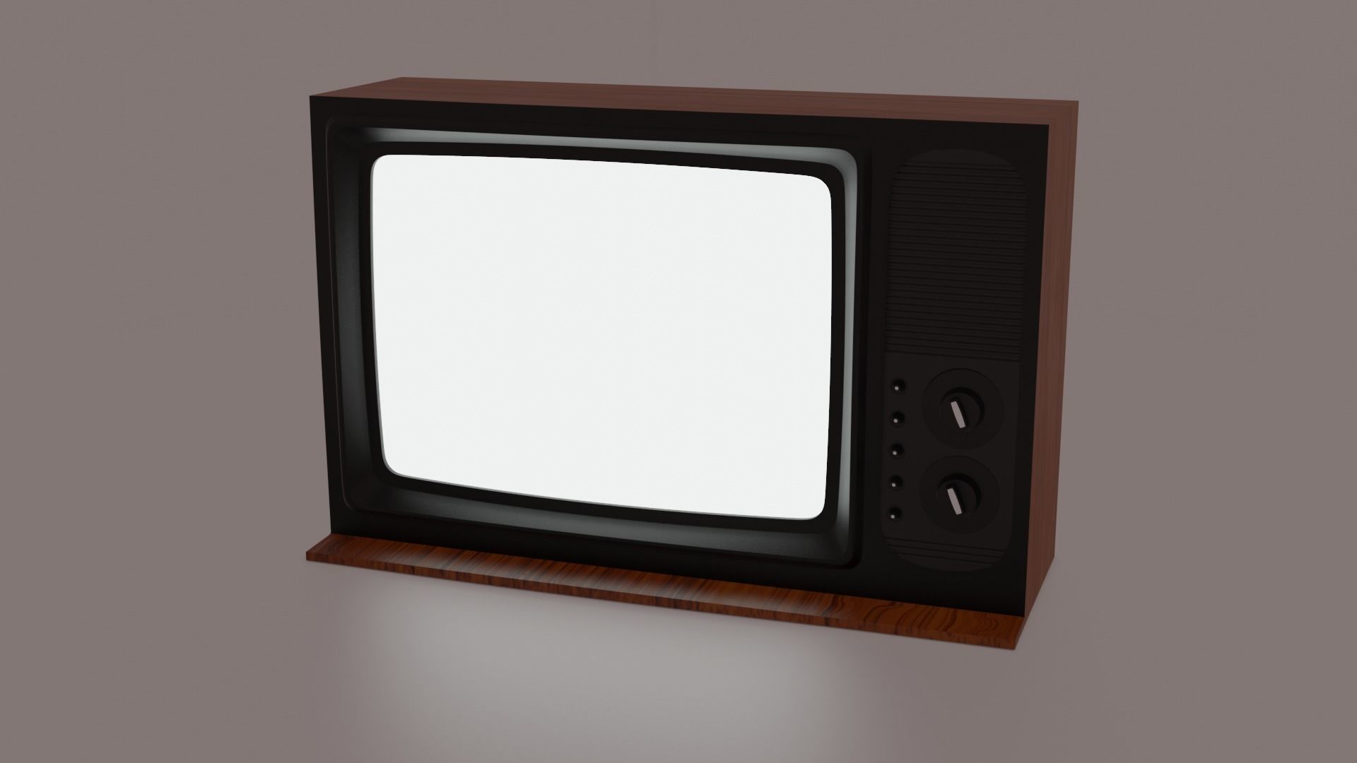 Vintage Retro Television 3D model_8