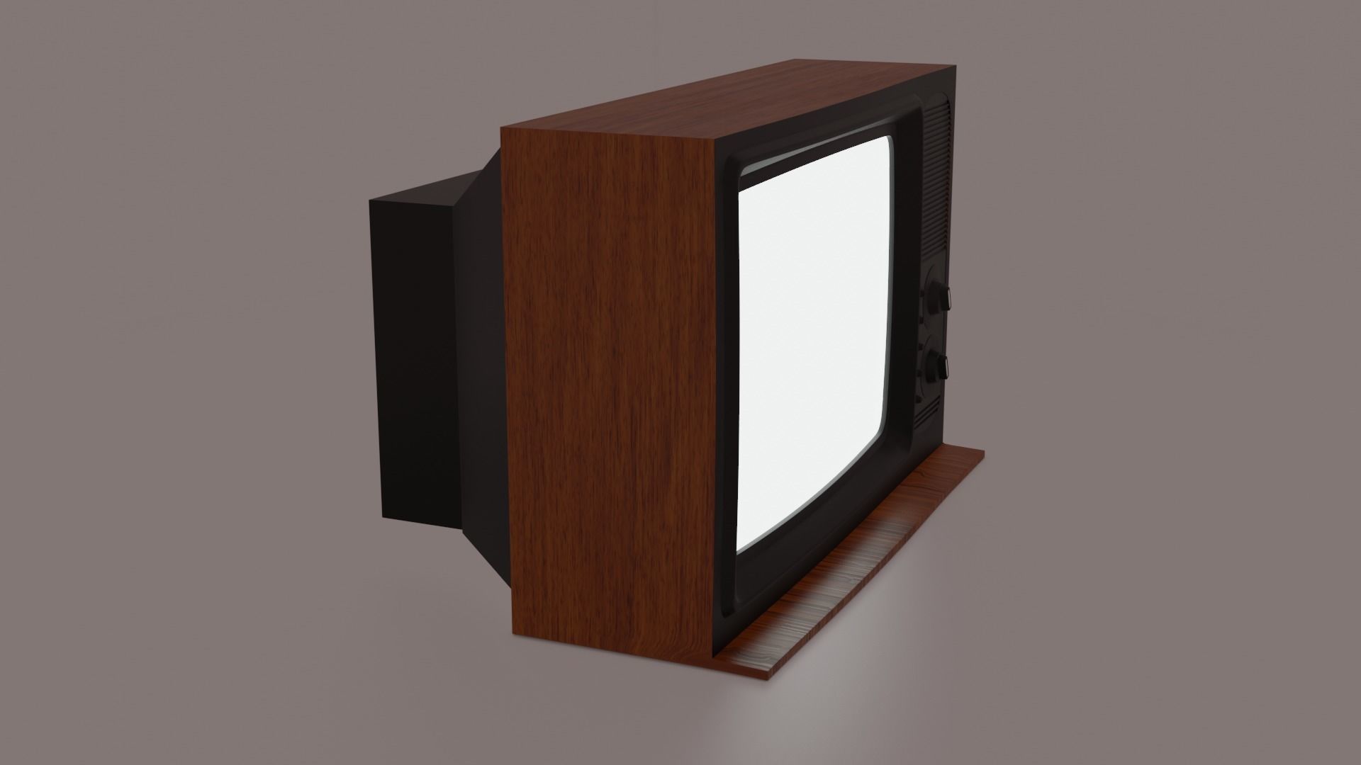Vintage Retro Television 3D model_6