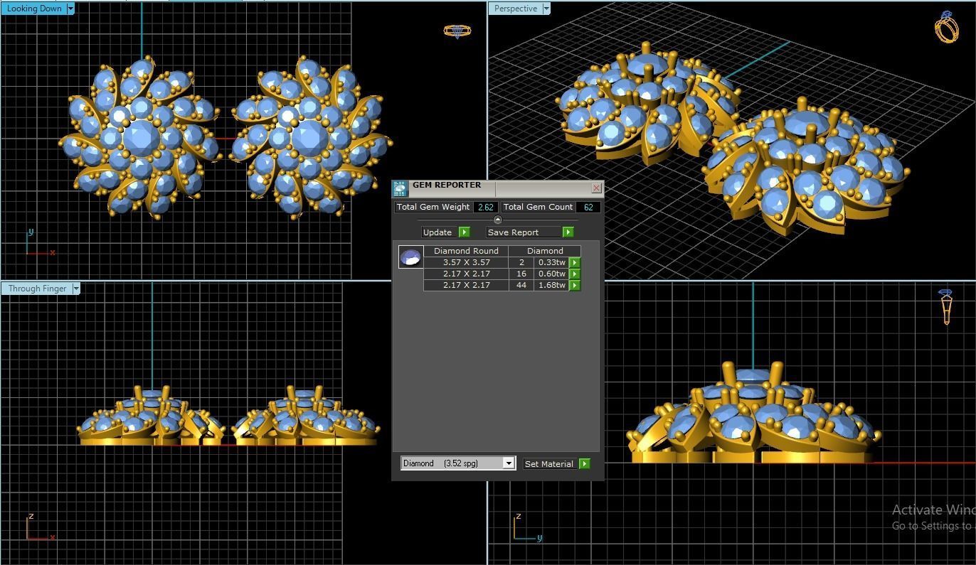 Earring 3D print model_1