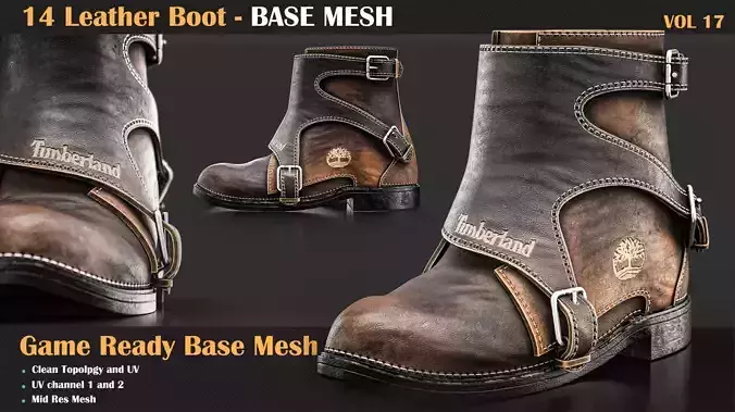 14 Leather Boot BASE MESH - VOL 17  