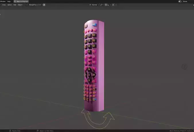 Rigged Pink TV Remote Control