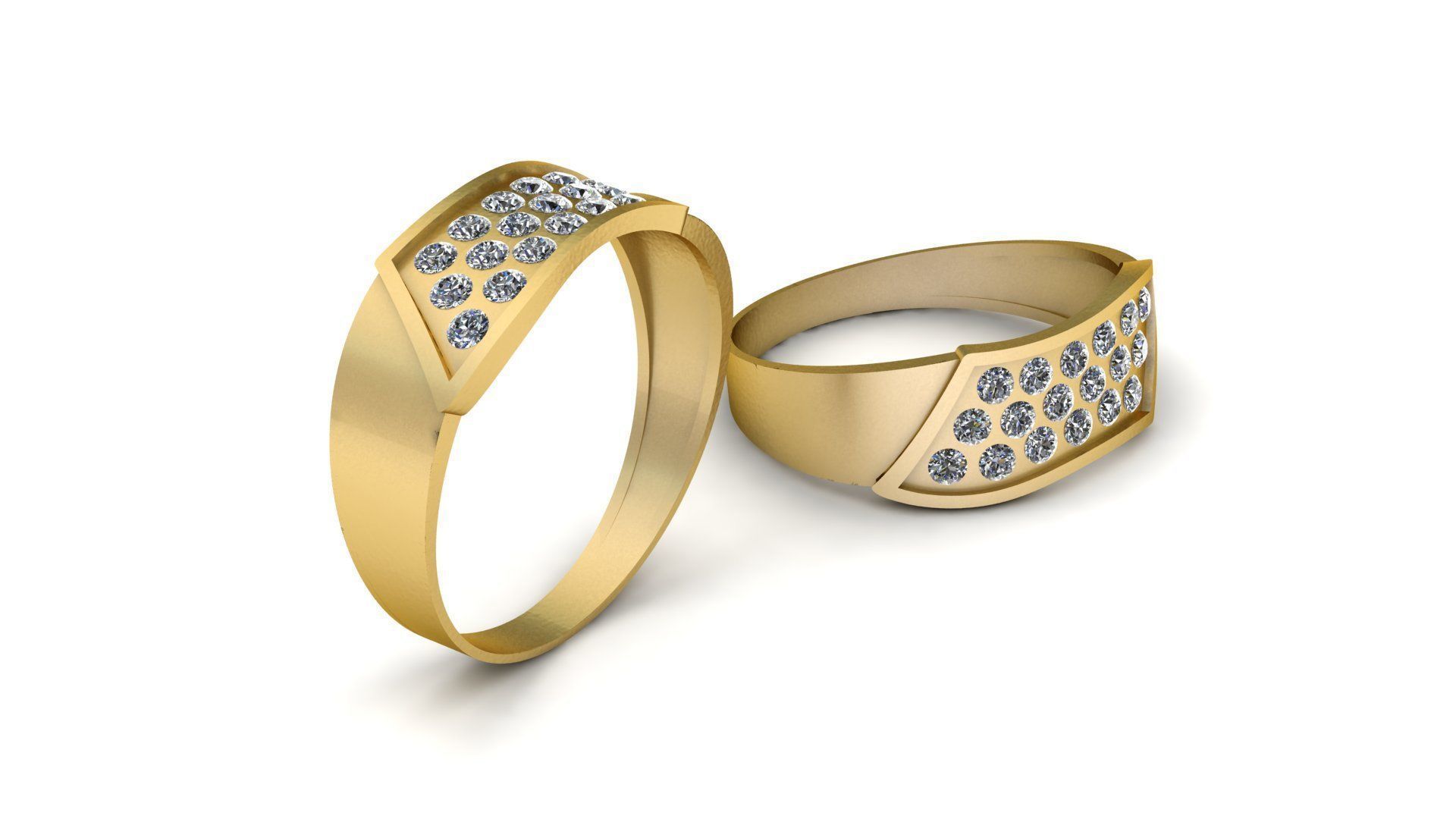 MEN FASHION DIMOND RING 3D PRINTABLE MODEL 3D print model_1