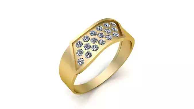 MEN FASHION DIMOND RING 3D PRINTABLE MODEL 3D print model