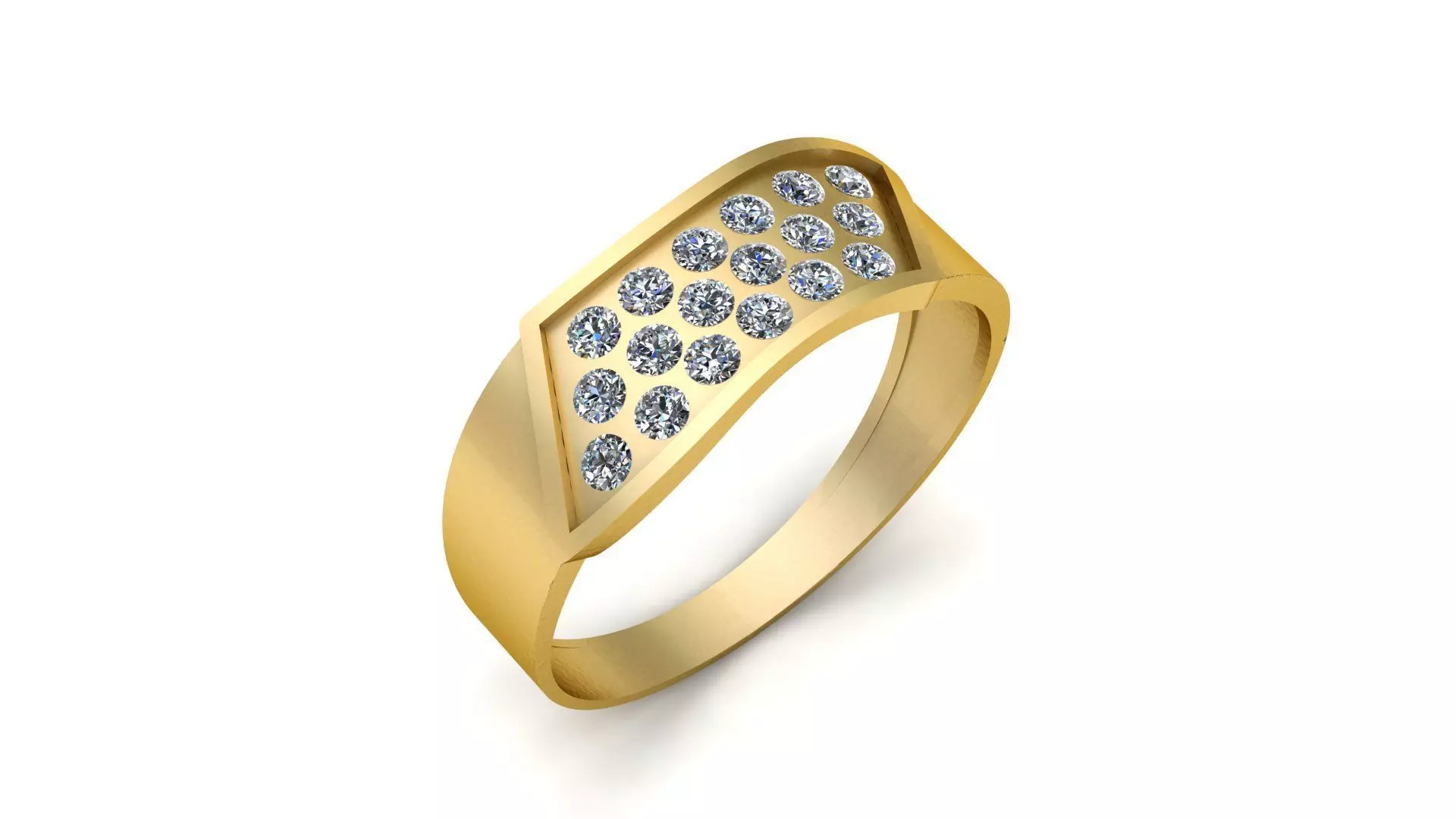 MEN FASHION DIMOND RING 3D PRINTABLE MODEL 3D print model_0