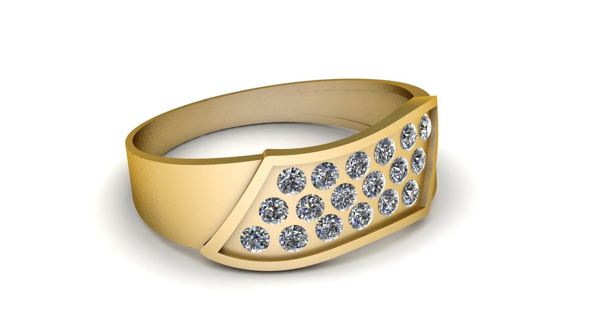 MEN FASHION DIMOND RING 3D PRINTABLE MODEL 3D print model_3