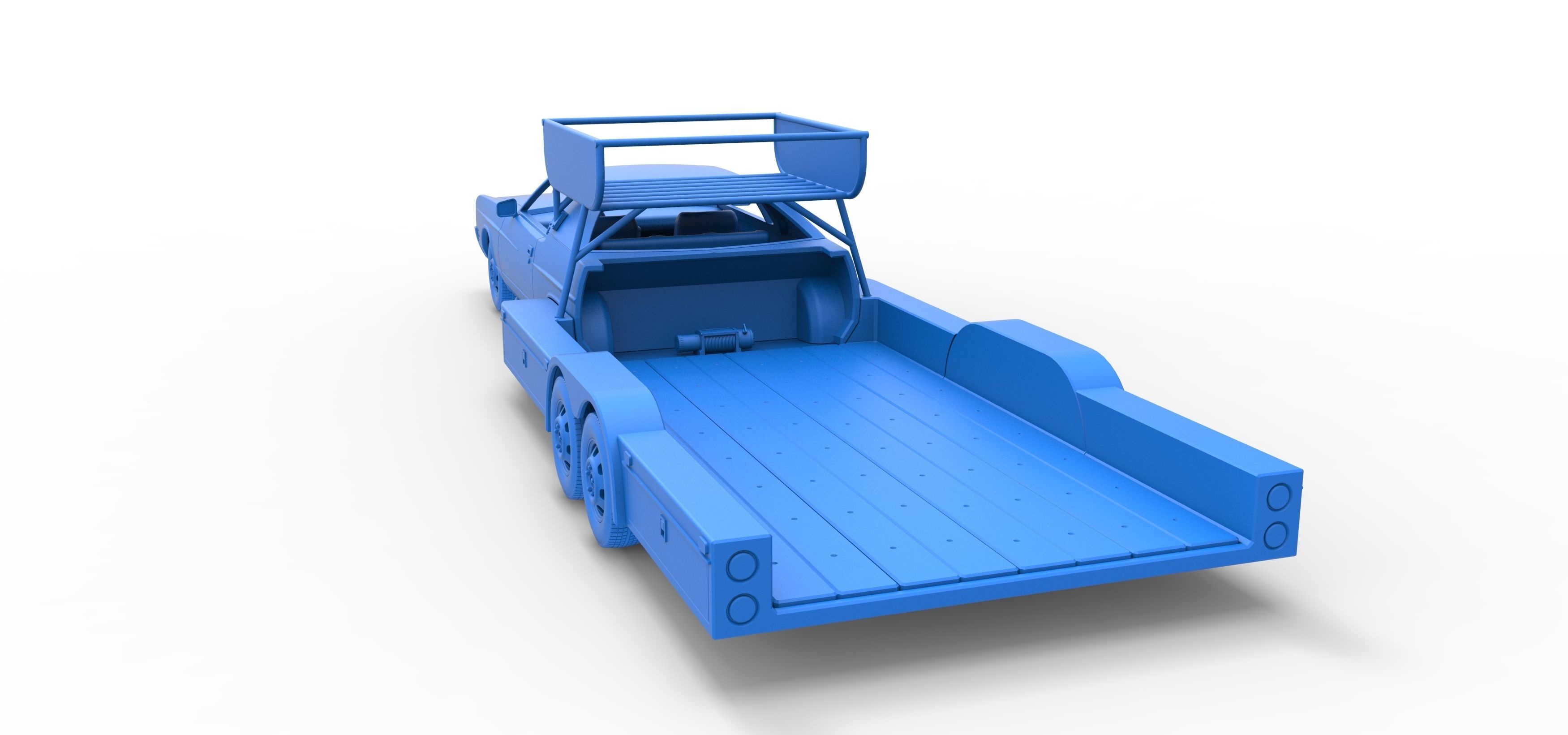 Vintage Transporter truck for Race car V4 Scale 1 to 25 3D print model_45