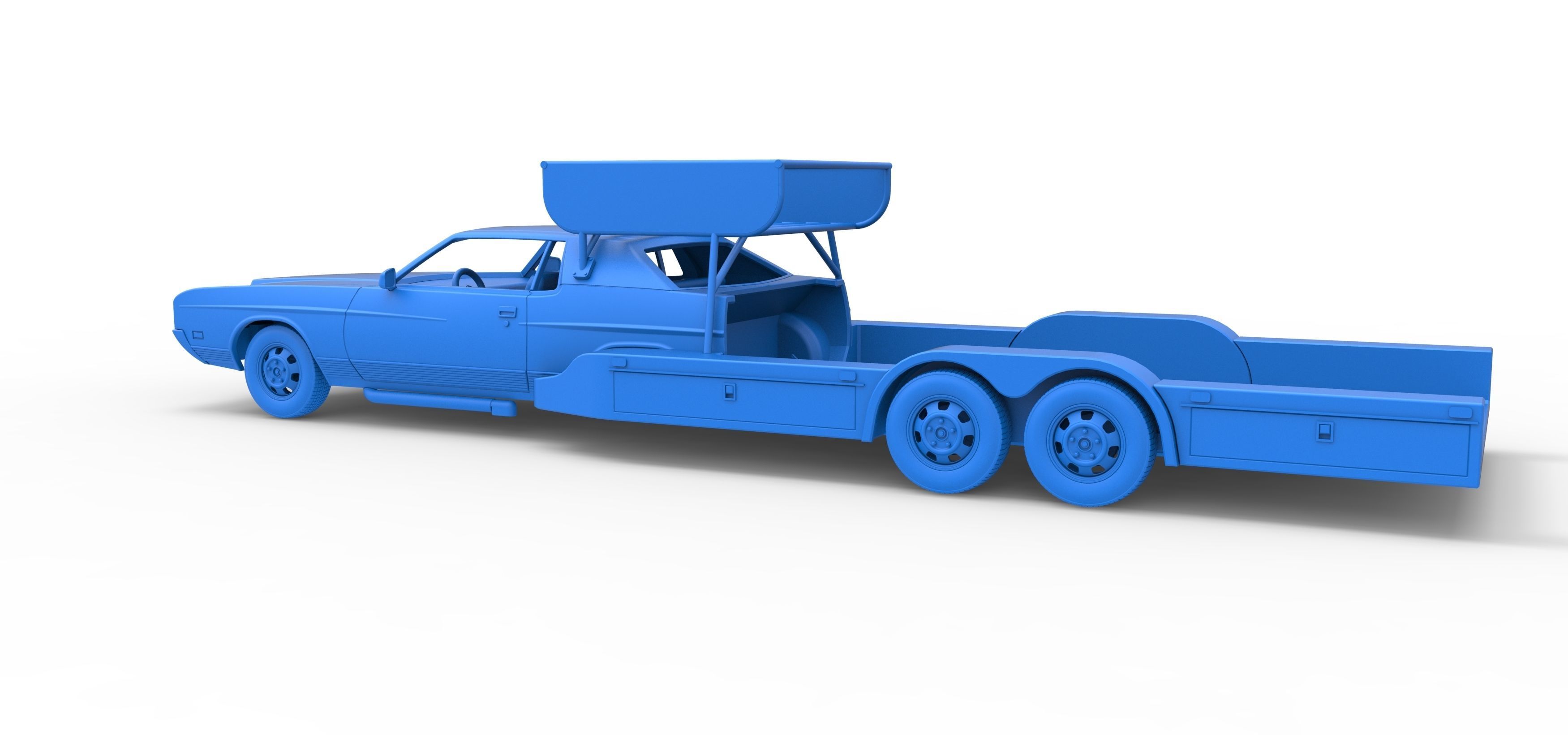 Vintage Transporter truck for Race car V4 Scale 1 to 25 3D print model_44