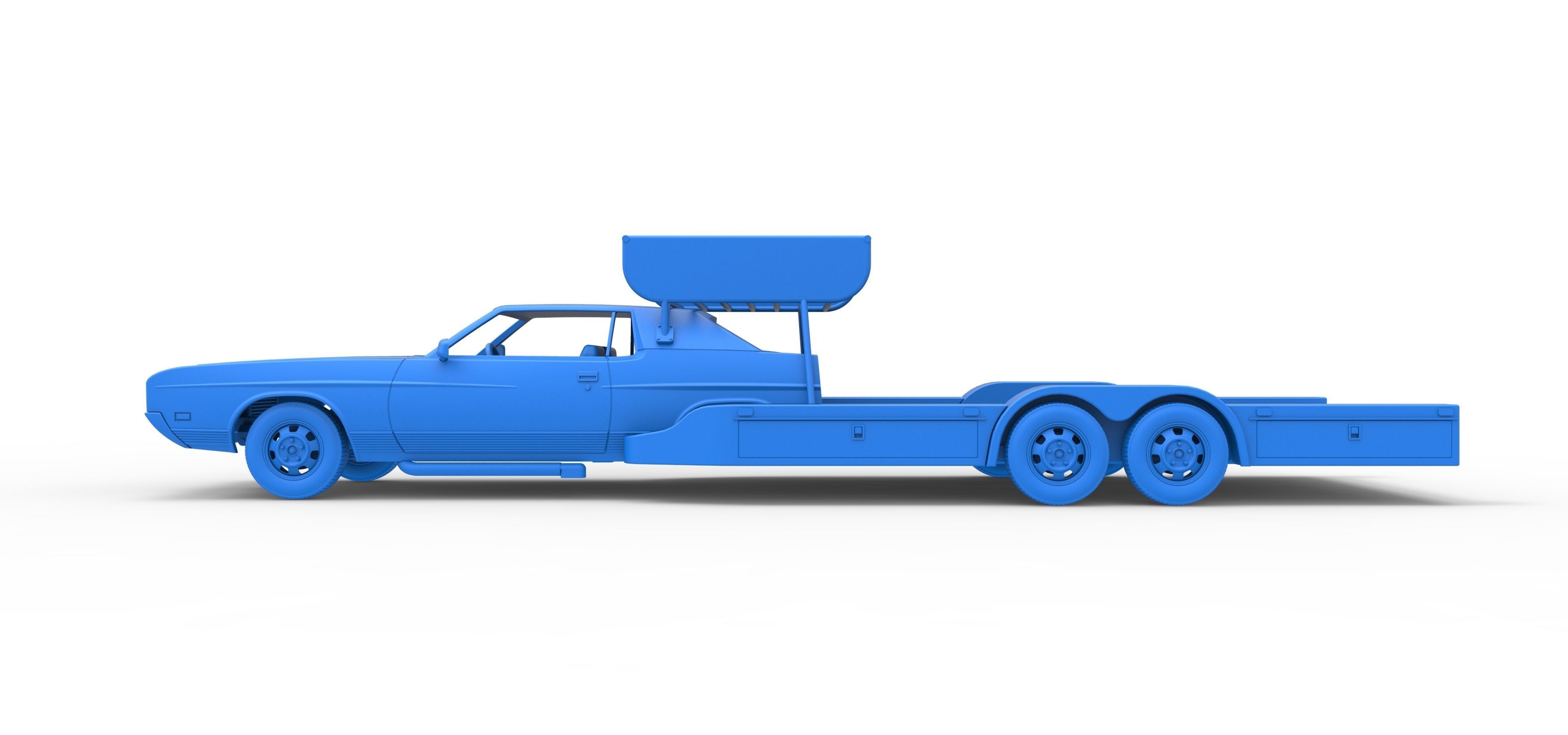 Vintage Transporter truck for Race car V4 Scale 1 to 25 3D print model_40