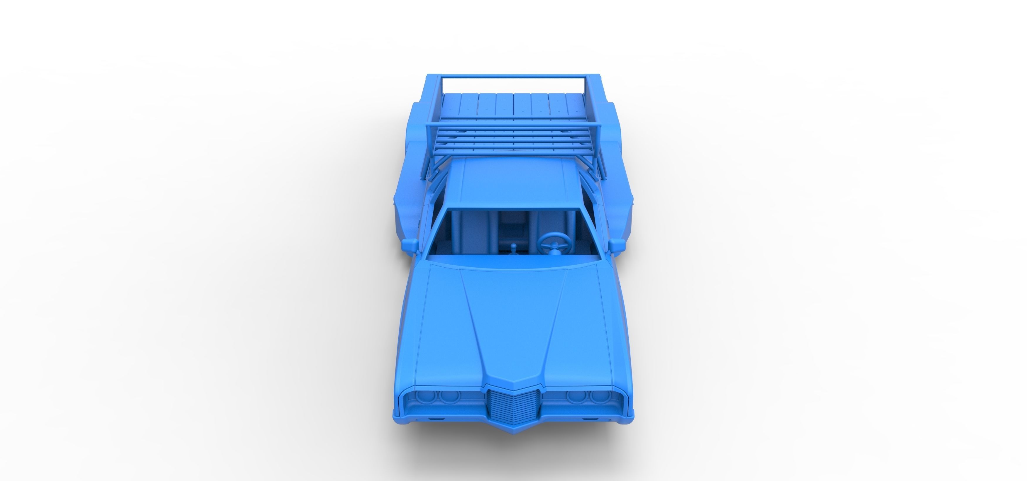 Vintage Transporter truck for Race car V4 Scale 1 to 25 3D print model_39