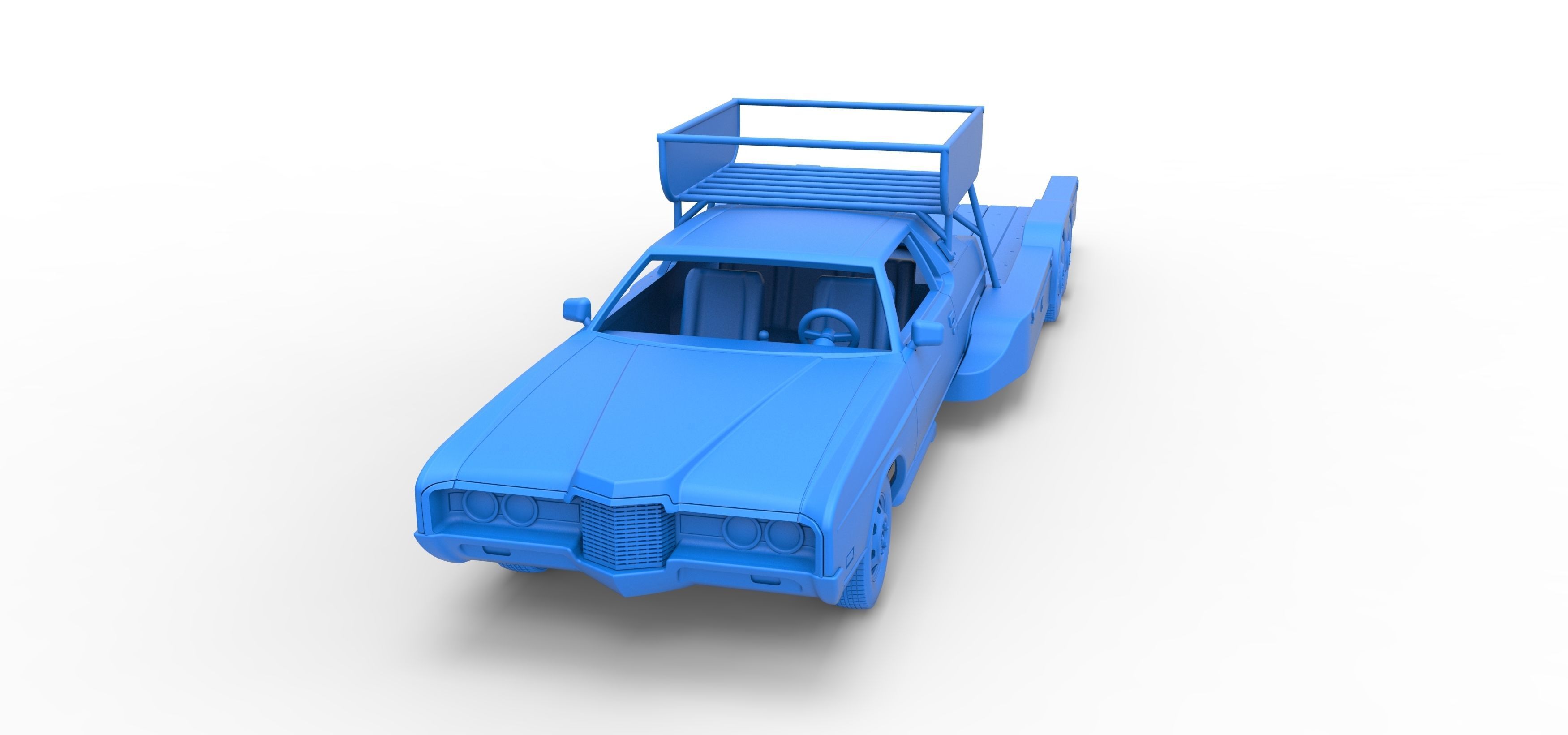 Vintage Transporter truck for Race car V4 Scale 1 to 25 3D print model_36