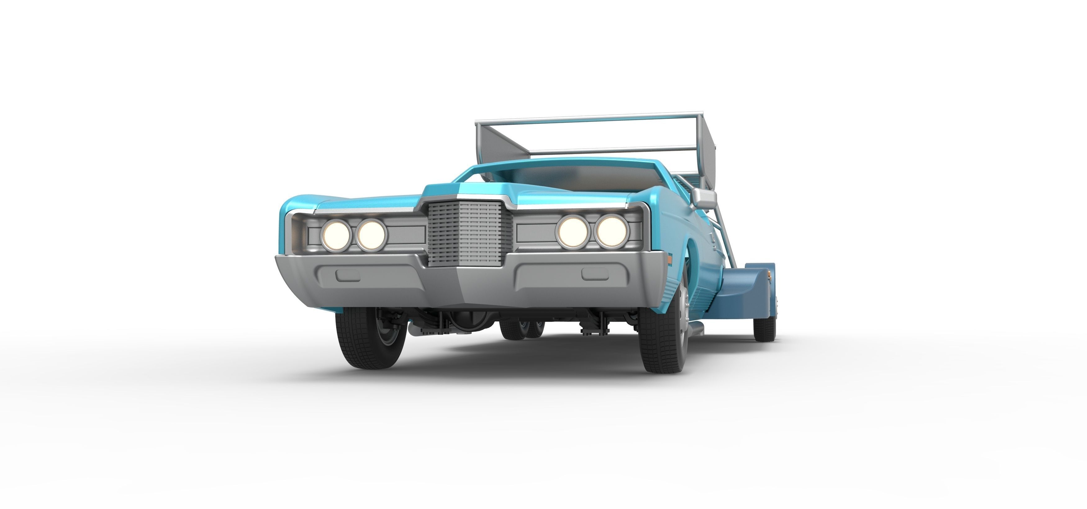 Vintage Transporter truck for Race car V4 Scale 1 to 25 3D print model_13