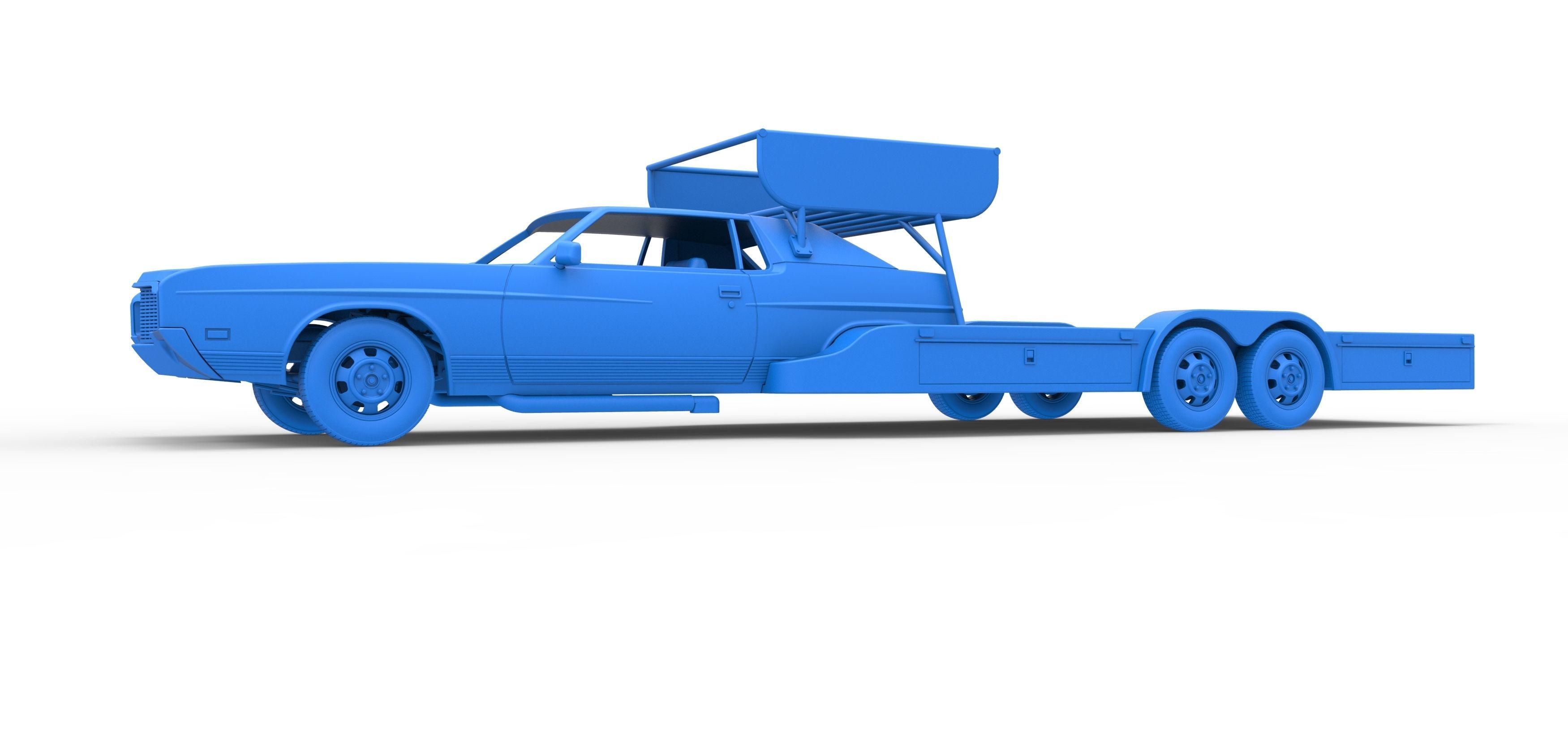 Vintage Transporter truck for Race car V4 Scale 1 to 25 3D print model_33