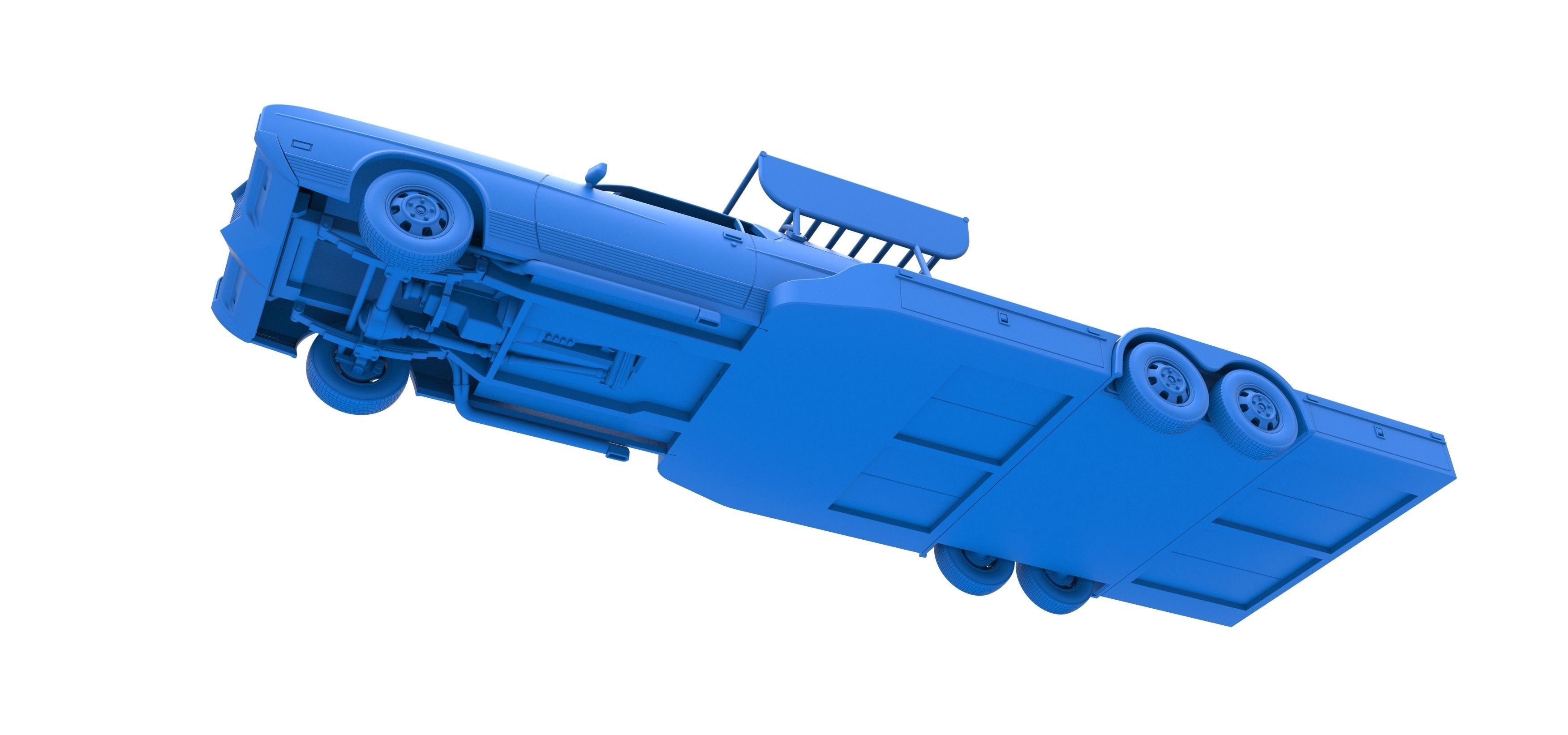 Vintage Transporter truck for Race car V4 Scale 1 to 25 3D print model_34