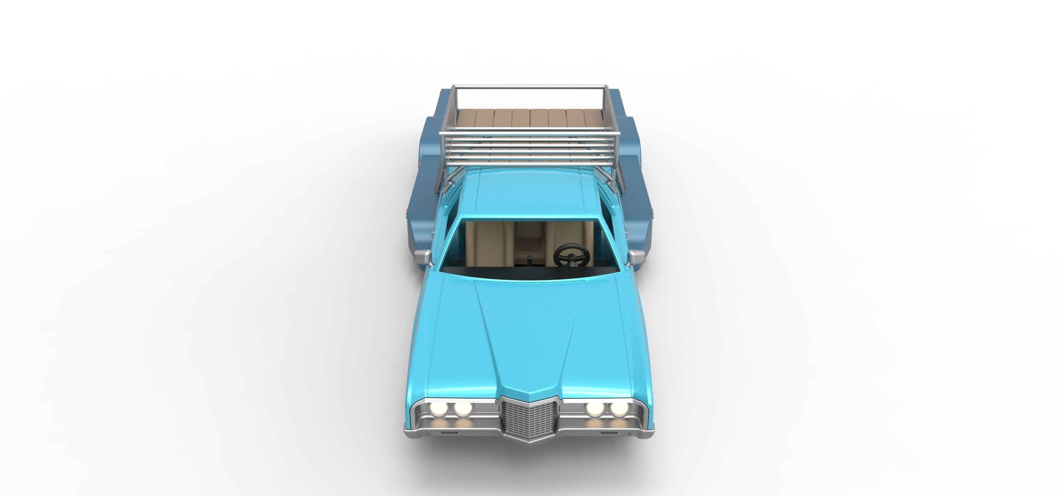 Vintage Transporter truck for Race car V4 Scale 1 to 25 3D print model_15