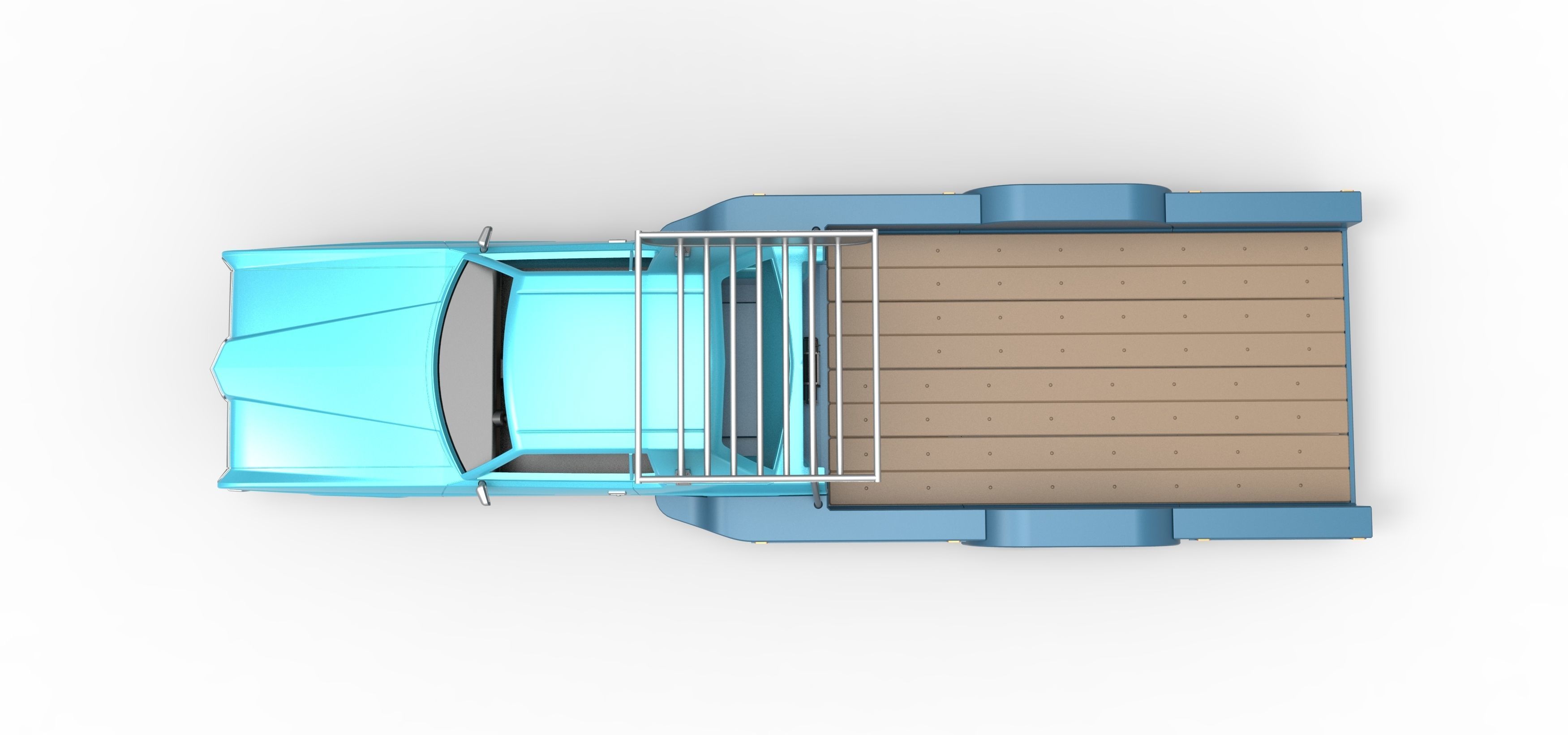 Vintage Transporter truck for Race car V4 Scale 1 to 25 3D print model_18