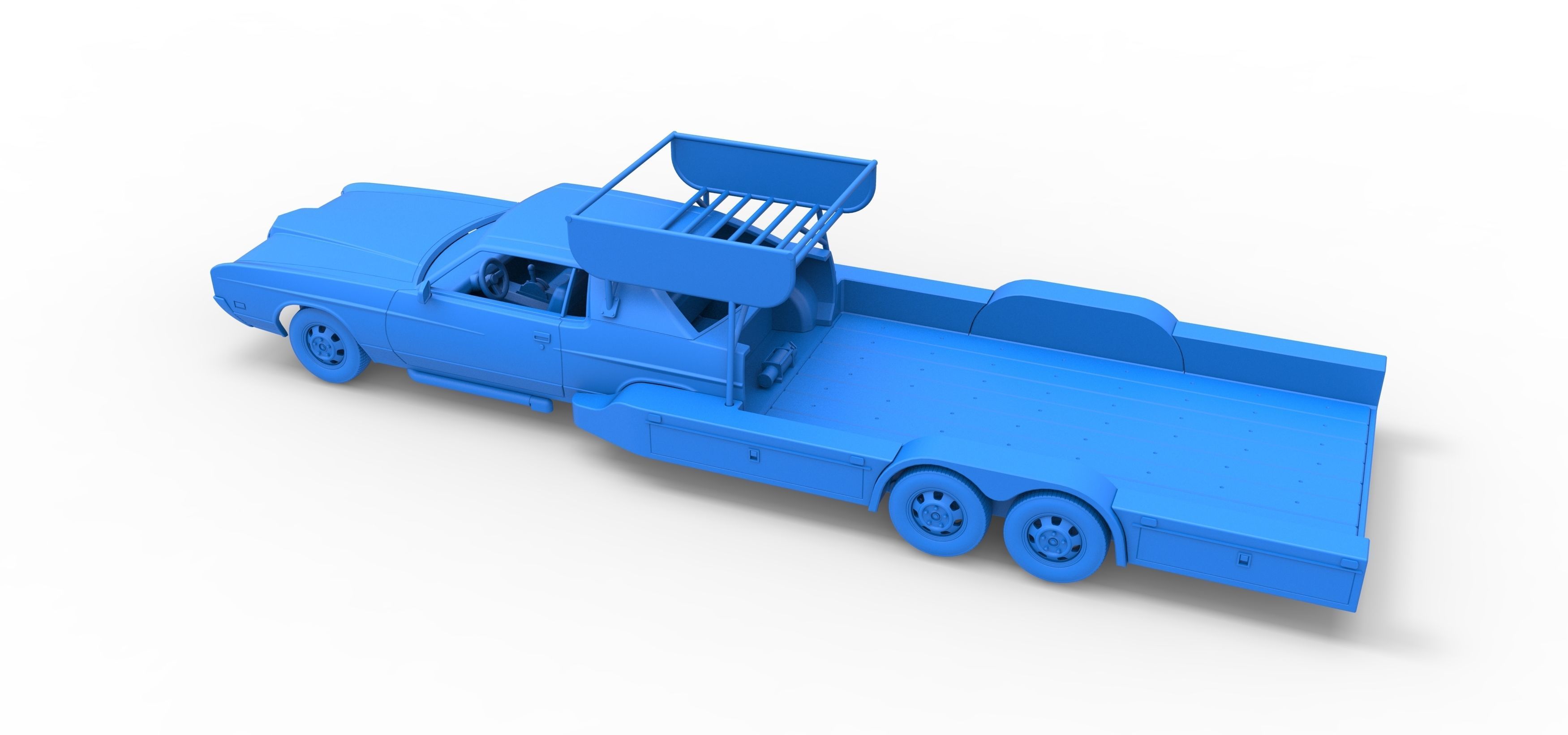 Vintage Transporter truck for Race car V4 Scale 1 to 25 3D print model_43