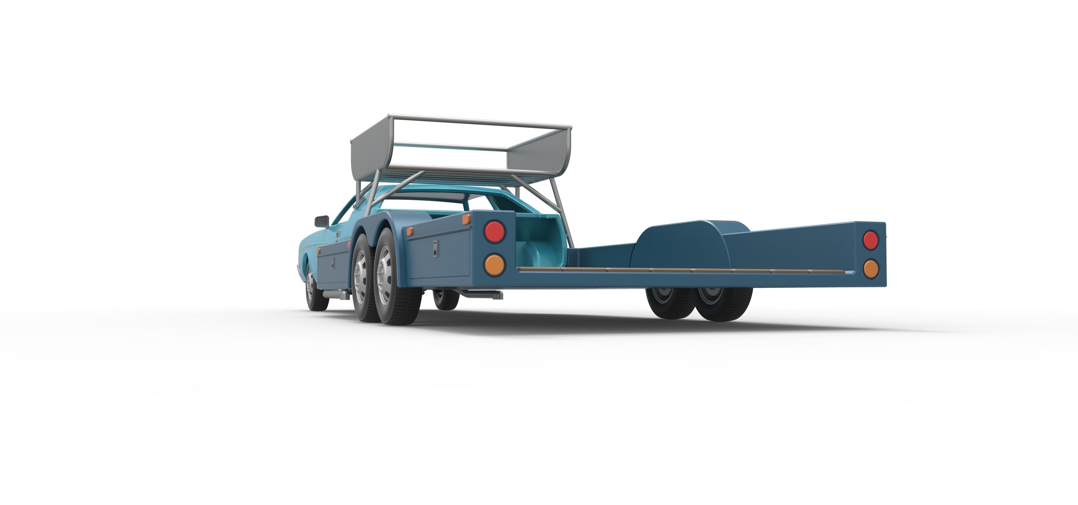 Vintage Transporter truck for Race car V4 Scale 1 to 25 3D print model_22