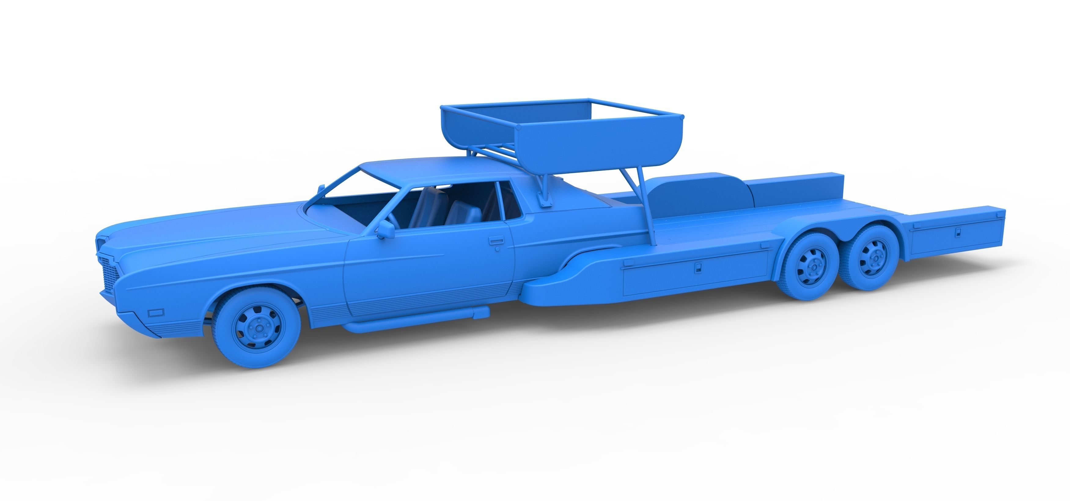 Vintage Transporter truck for Race car V4 Scale 1 to 25 3D print model_32