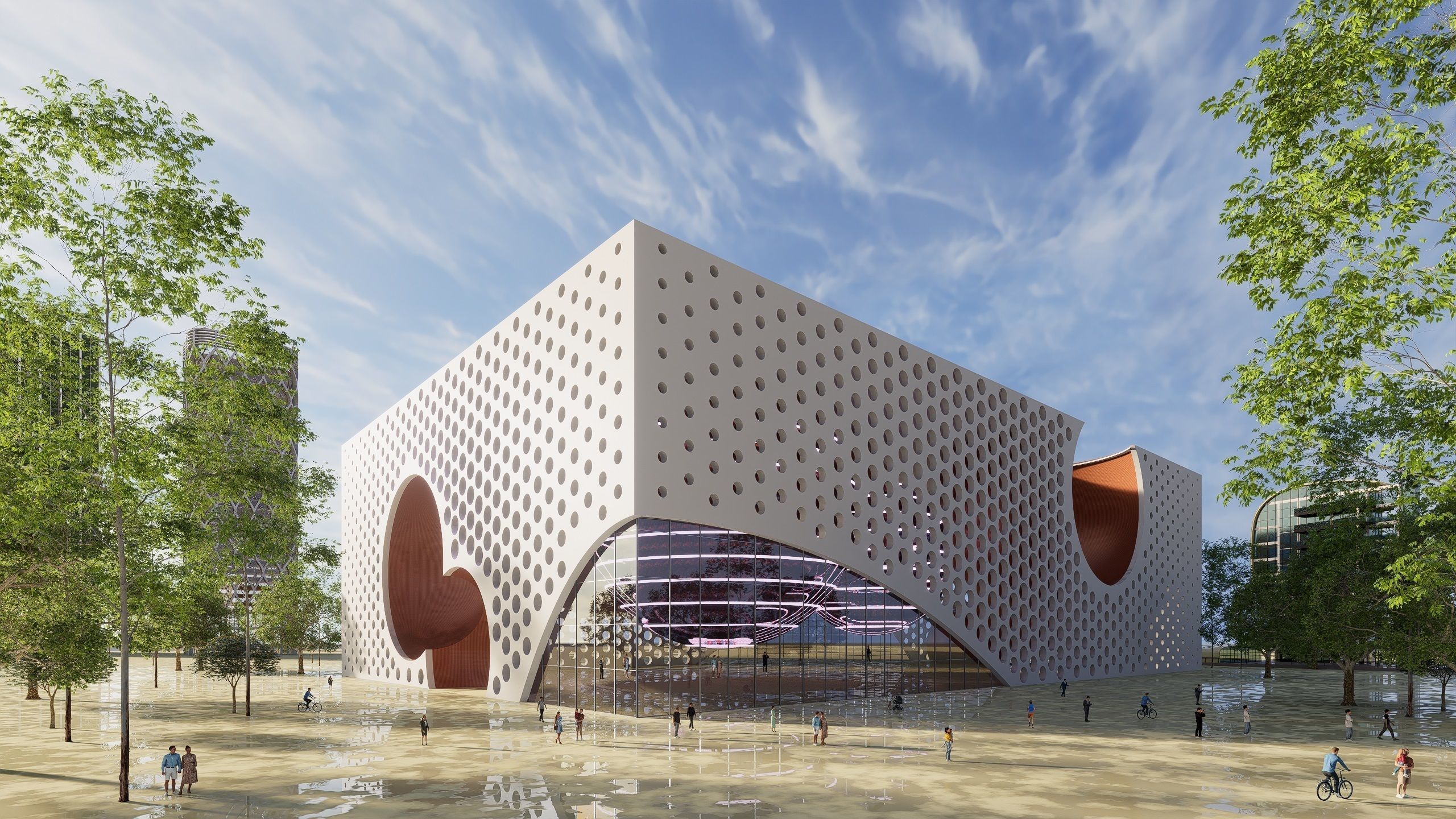 Space Museum - Revit Project with Rhino Inside Revit workflow 3D model_12