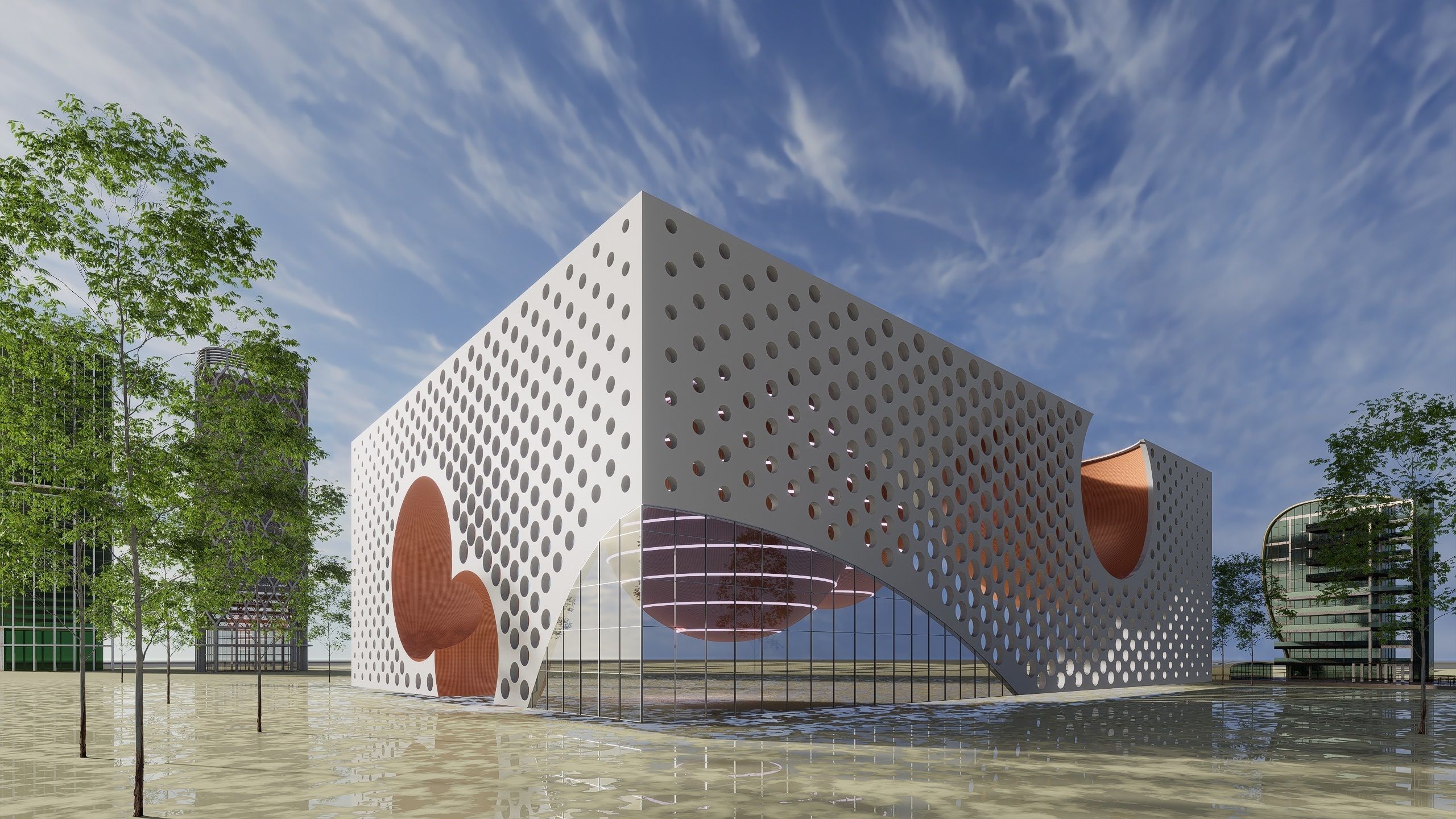 Space Museum - Revit Project with Rhino Inside Revit workflow 3D model_10