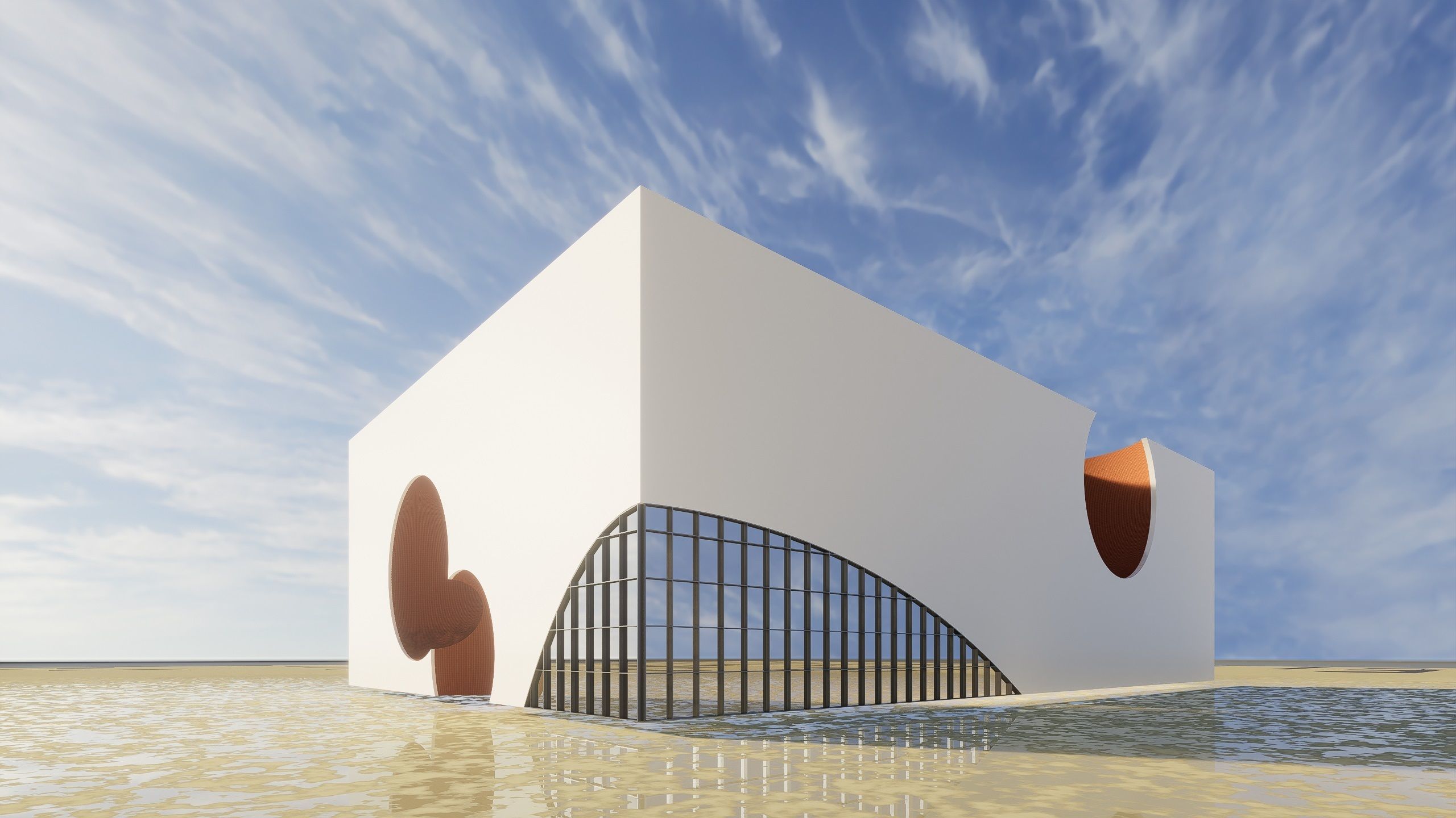 Space Museum - Revit Project with Rhino Inside Revit workflow 3D model_4