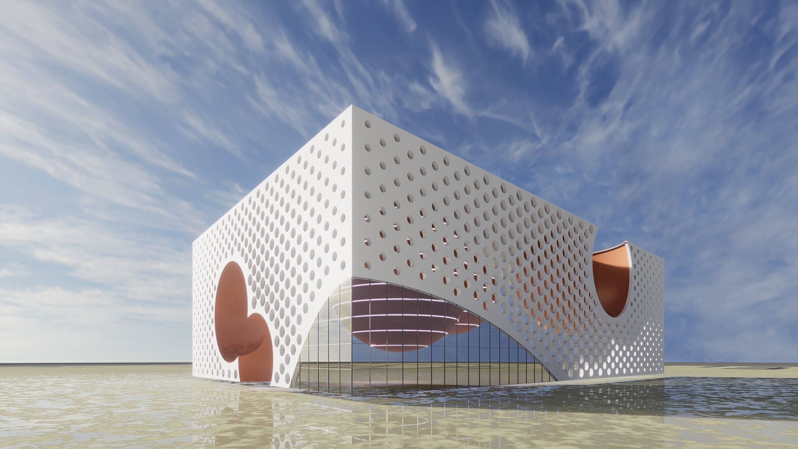 Space Museum - Revit Project with Rhino Inside Revit workflow 3D model_9