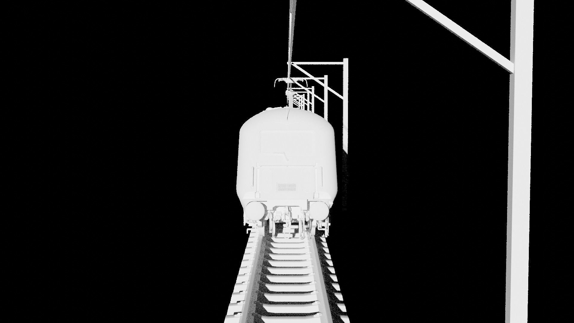 Electric Train Animated 3D Model Low-poly 3D model_7