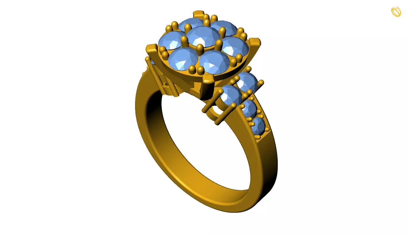 Girl Ring 3D print model_0
