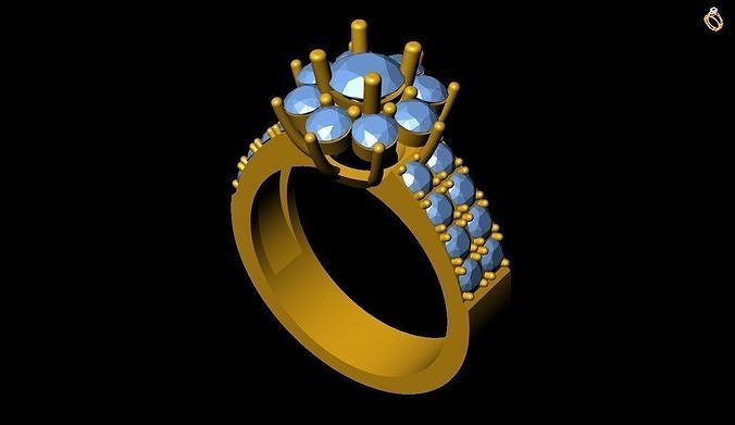 Girl Ring 3D print model