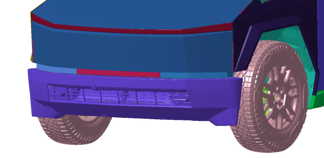 Tesla Cybertruck Foundation Edition 2024 Vehicle 3d scan data 3D model_3