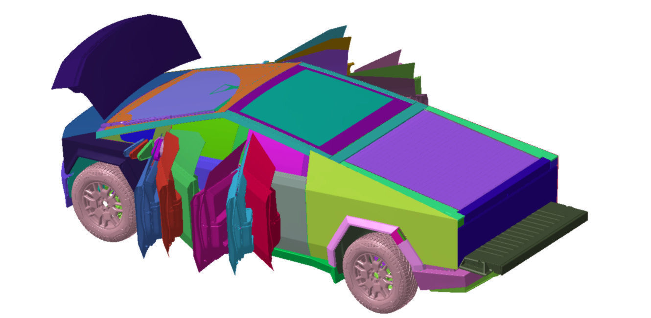 Tesla Cybertruck Foundation Edition 2024 Vehicle 3d scan data 3D model_2