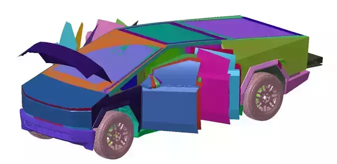 Tesla Cybertruck Foundation Edition 2024 Vehicle 3d scan data 3D model