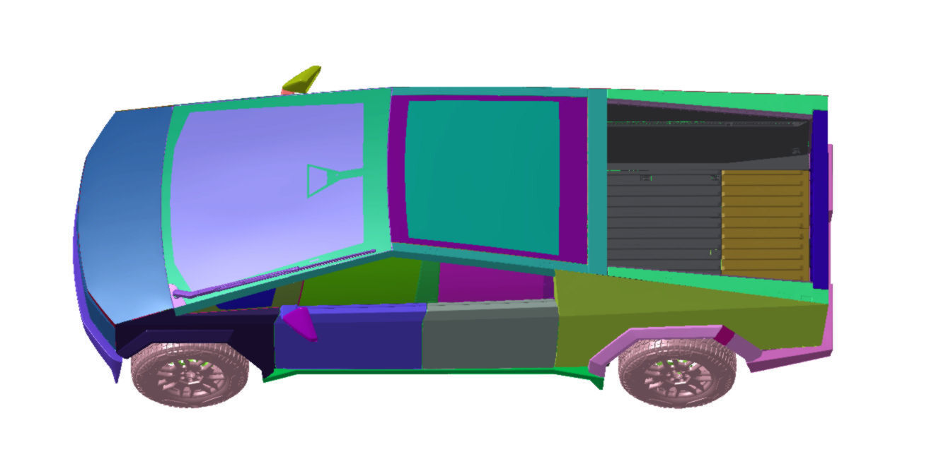 Tesla Cybertruck Foundation Edition 2024 Vehicle 3d scan data 3D model_1