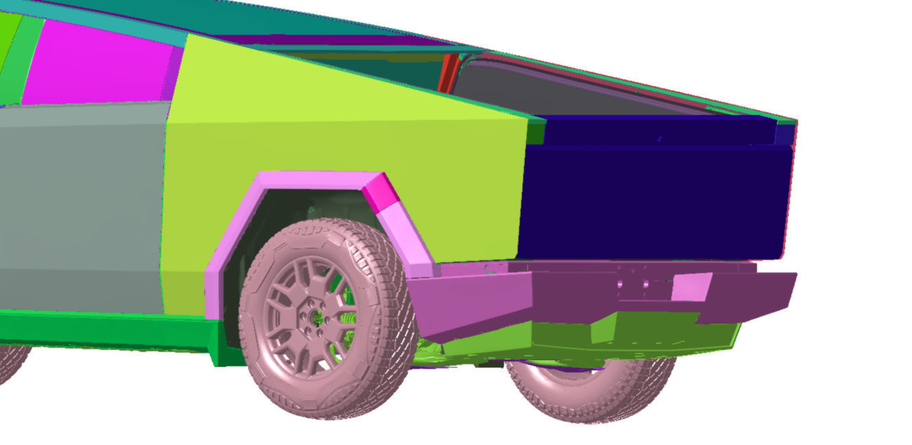 Tesla Cybertruck Foundation Edition 2024 Vehicle 3d scan data 3D model_4