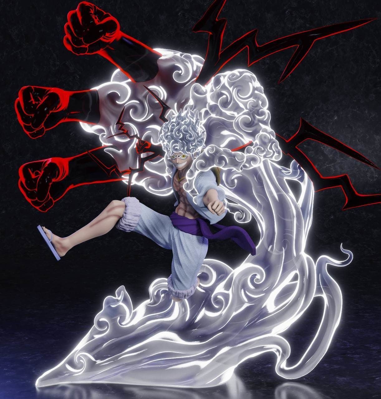 LUFFY GEAR FIVE 5 - ONE PIECE 3D PRINT MODEL 3D print model_1