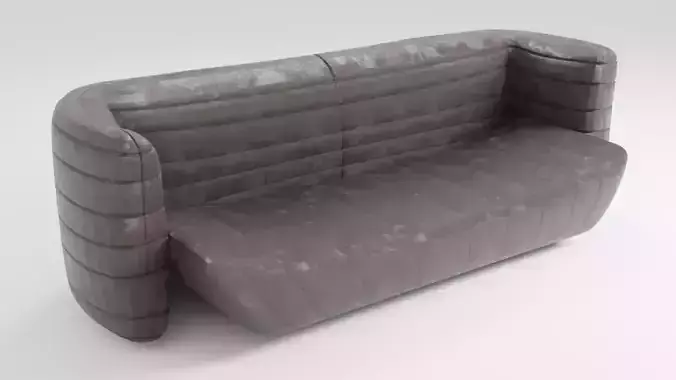 Modern style sofa made of suede in dark colors