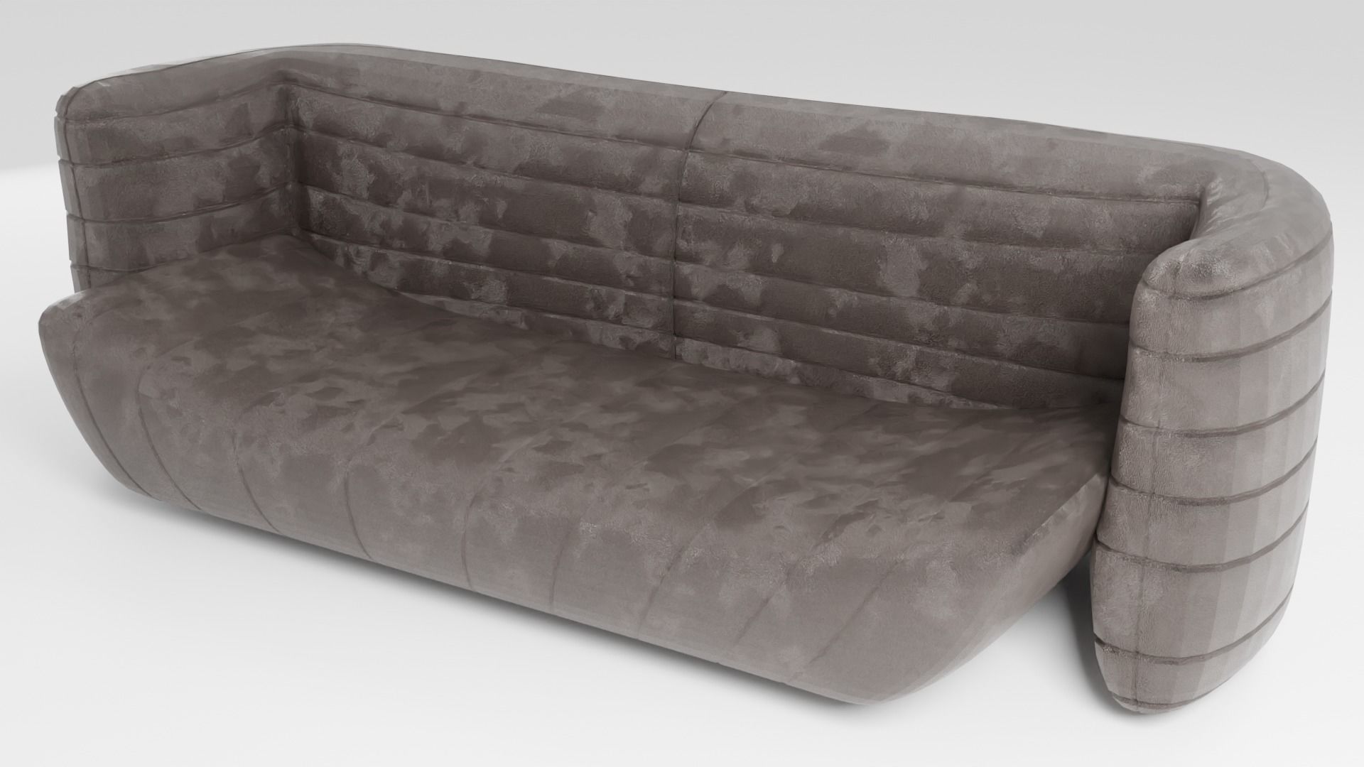 Modern style sofa made of suede in dark colors 3D model_4