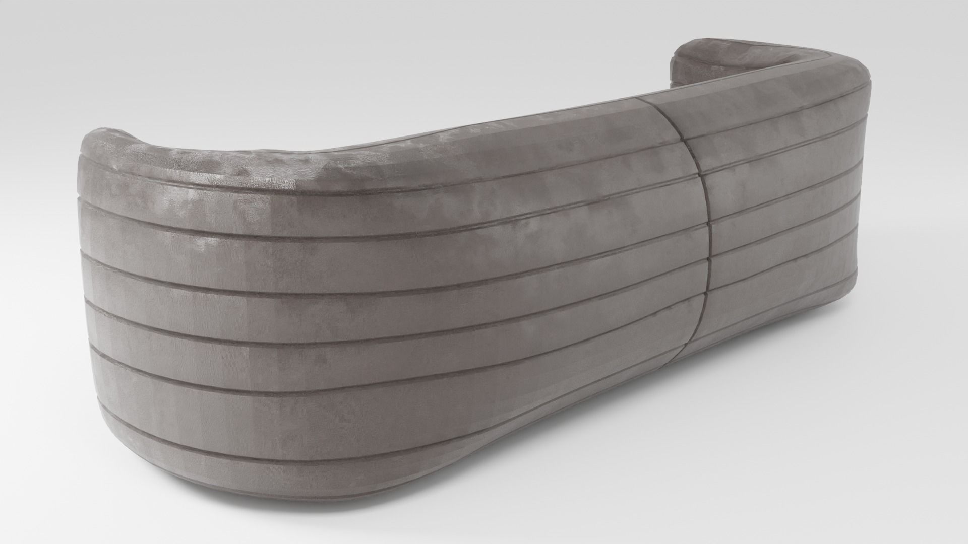 Modern style sofa made of suede in dark colors 3D model_3