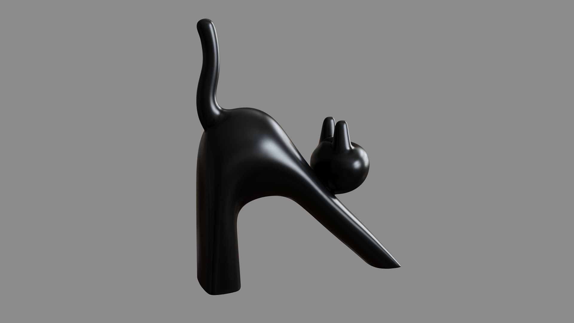 Cat decorative figurine 3D model_1