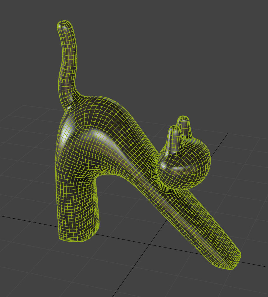 Cat decorative figurine 3D model_5