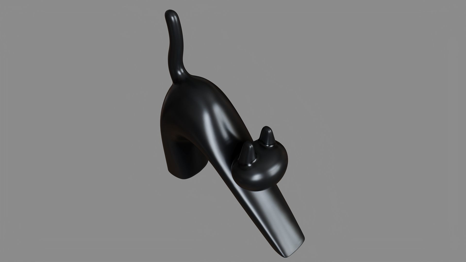 Cat decorative figurine 3D model_3