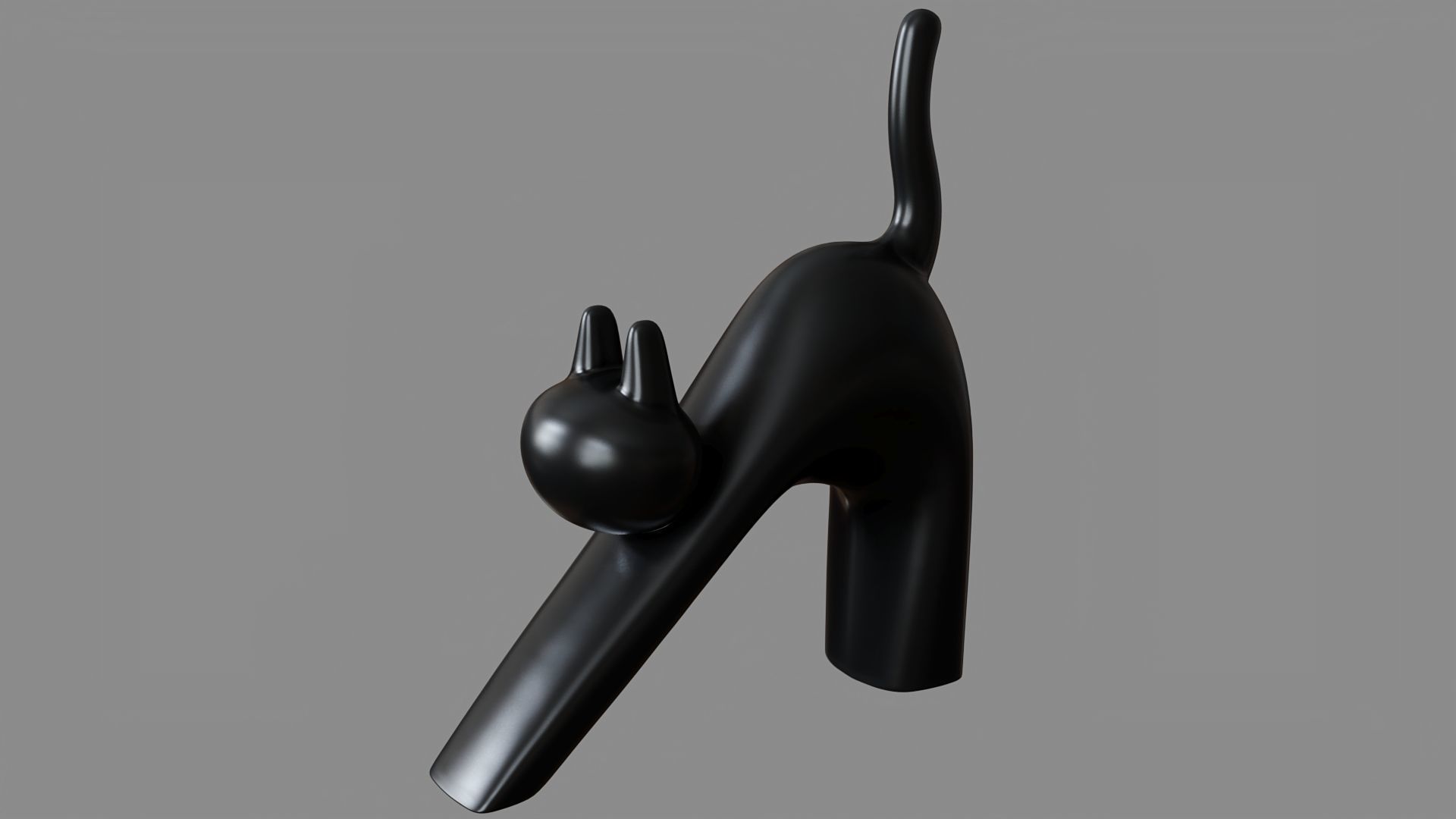 Cat decorative figurine 3D model_2