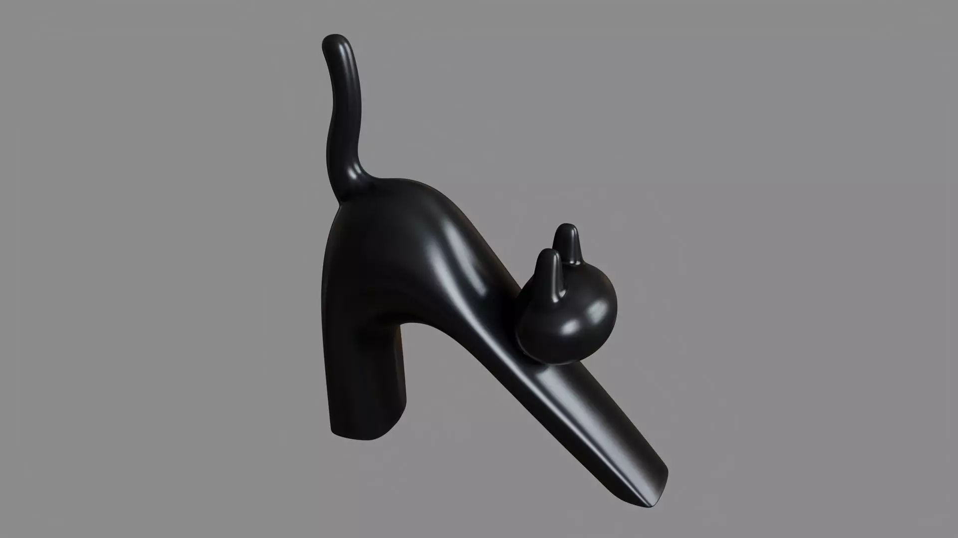 Cat decorative figurine 3D model_0